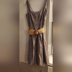 Nine West Tan Sundress w Coordinating Belt Size 4